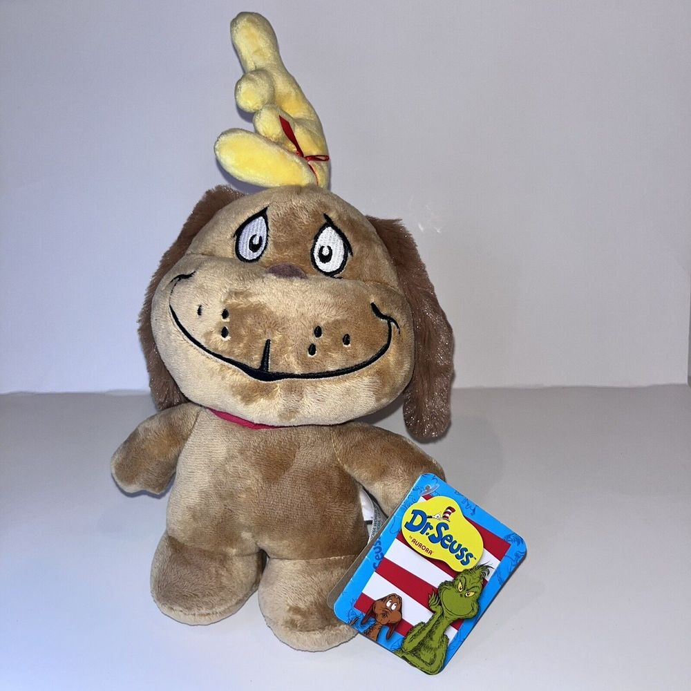 NWT Max The Dog 12" Plush Stuffed Animal‎ Aurora The Grinch Dr. Seuss Christmas
